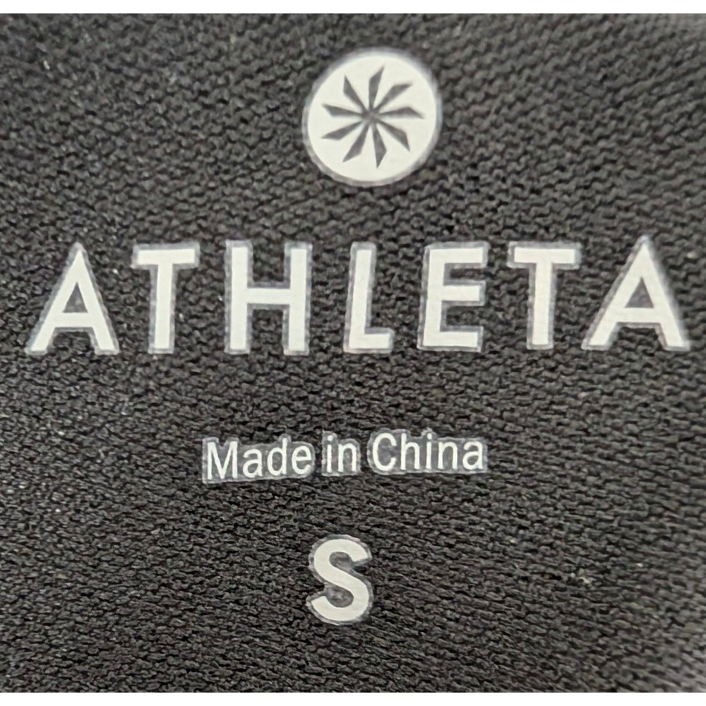 Athleta Halter Tankini Swimsuit Small Black 2 Piece Built In Cups Empire Waist - Picture 5 of 8